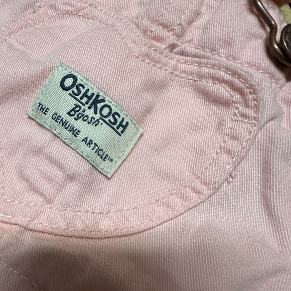 Oshkosh Girls Infant Baby Pink Heart Denim Overalls Size 6 Months 3-6m - Picture 3 of 4